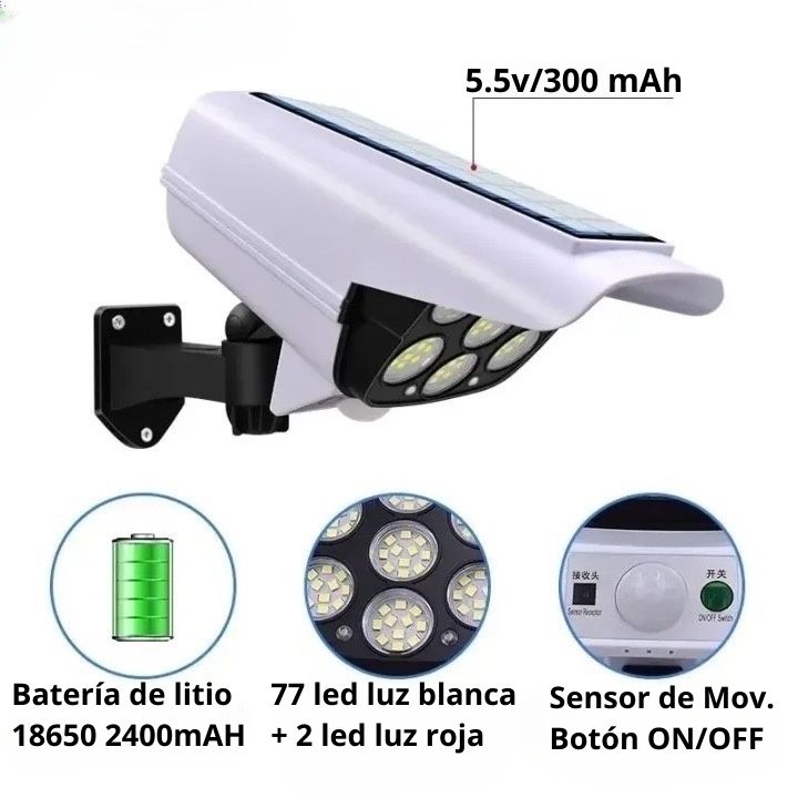 LÁMPARA SOLAR CON SENSOR DE MOVIMIENTO