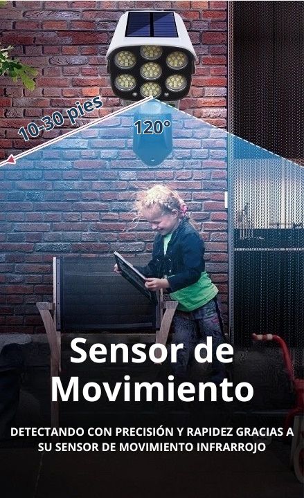 LÁMPARA SOLAR CON SENSOR DE MOVIMIENTO