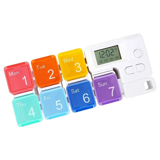 Organizador de pastillas con 4 Alarmas 💊⏰|Nuevo en RD