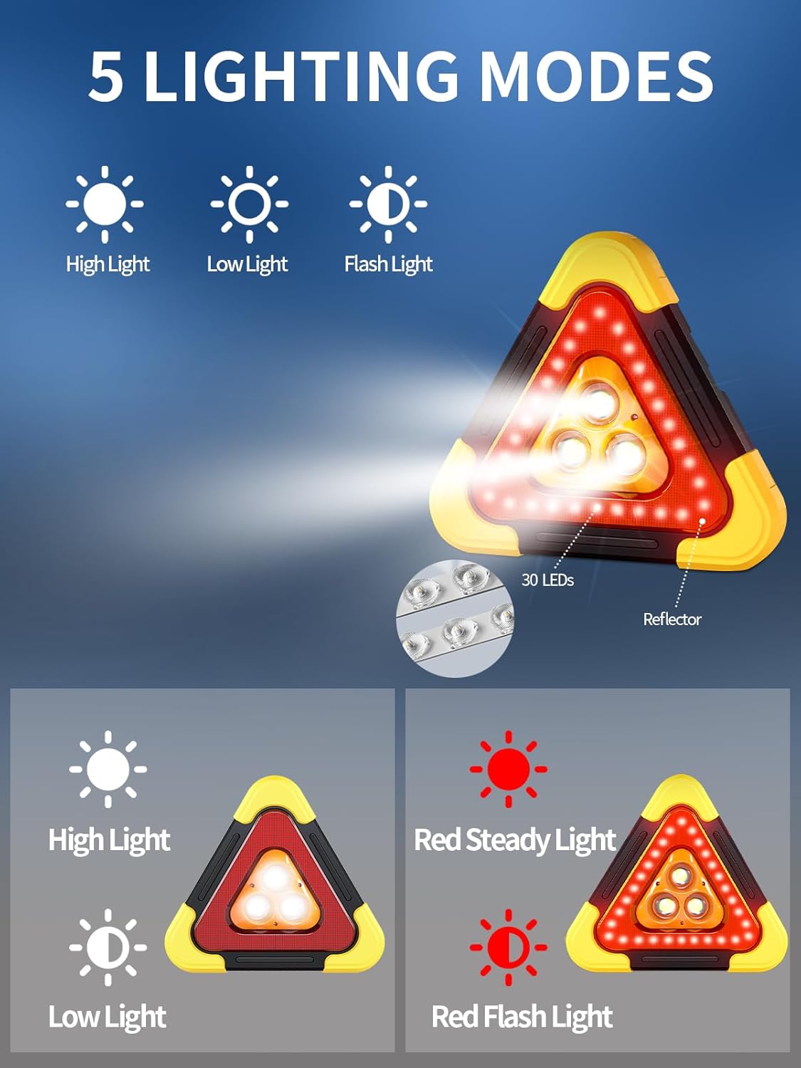 Triángulo de Seguridad Vial 30cm